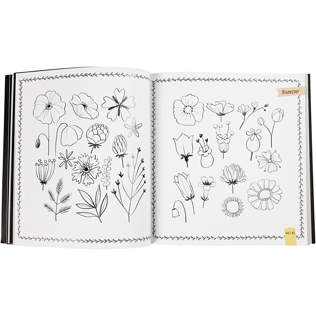 Hand Lettering - 1000 Ideas, size 22x23 cm, thickness 2 cm, Number of pages 143, 1 pc, Danish text [HOB-19290]