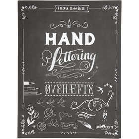 Hand Lettering - Exercises, size 21x28 cm, thickness 1 cm, Number of pages 63, 1 pc, Danish text [HOB-19291]