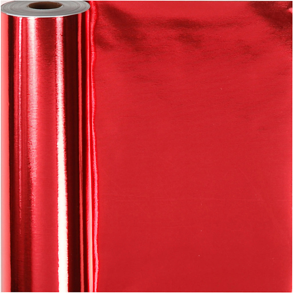 Wrapping Paper, W: 50 cm, 65 g, red, 100 m/ 1 roll [HOB-19988]