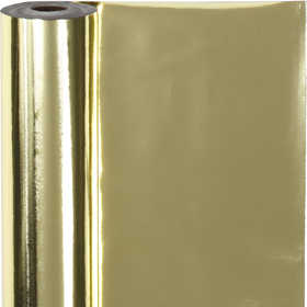 Wrapping Paper, W: 50 cm, 65 g, gold, 100 m/ 1 roll [HOB-19989]