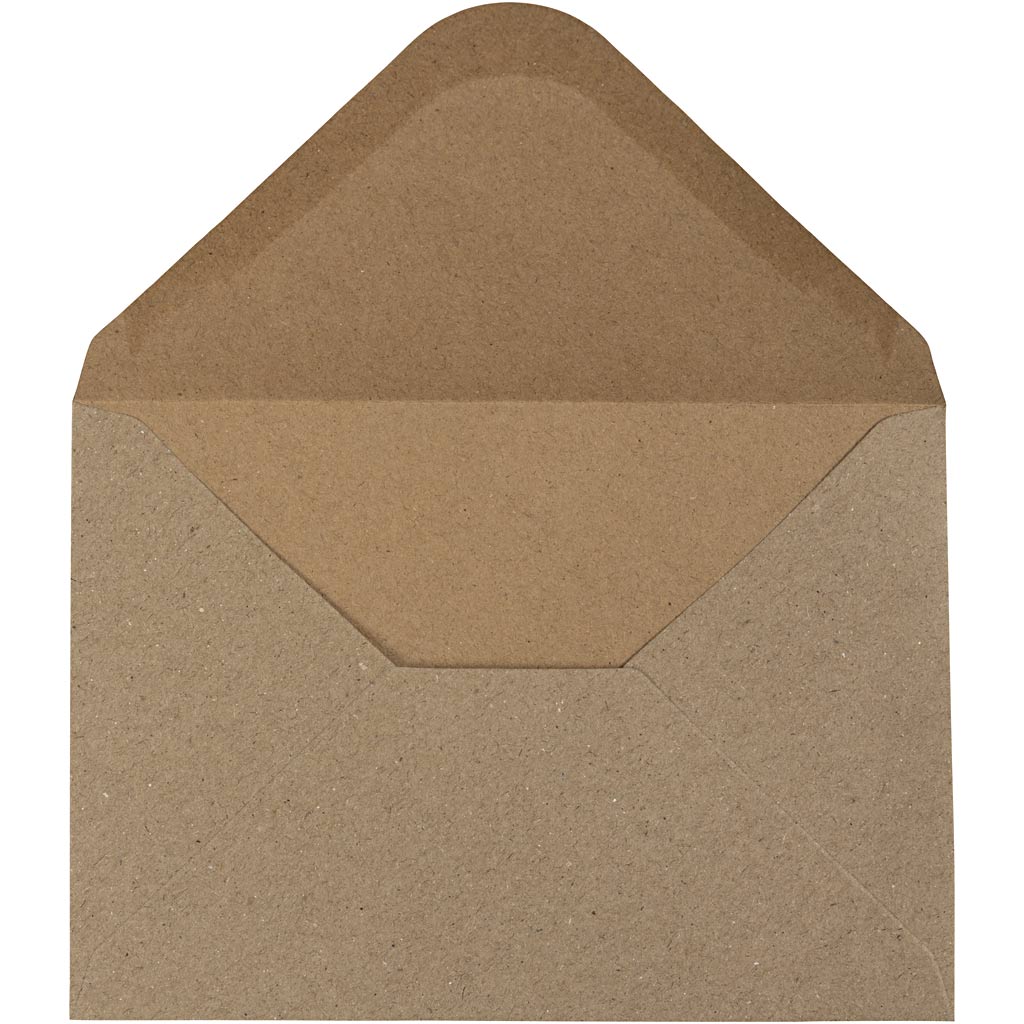 Recycled Envelopes, C6 11.5x16 cm, 120 g, natural, 50pcs [HOB20530]