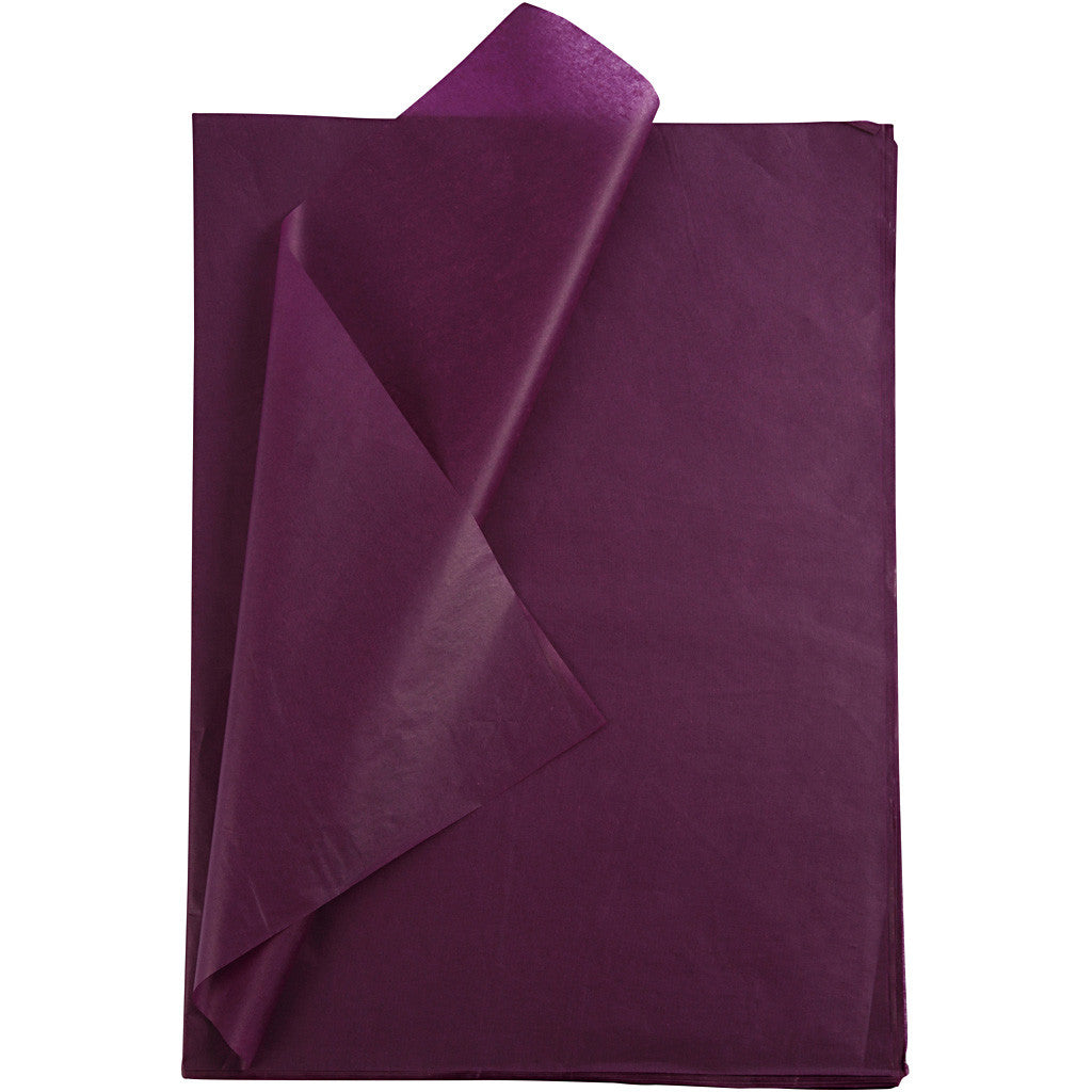 Tissue Paper, sheet 50x70 cm,  14 g, burgundy, 25sheets