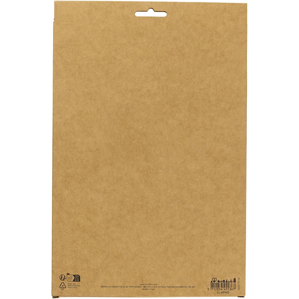 Crepe Paper, sheet 25x60 cm, Crêpe ratio: 180%, 105 g, pastel colours, 8 sheet/ 1 pack [HOB-209001]