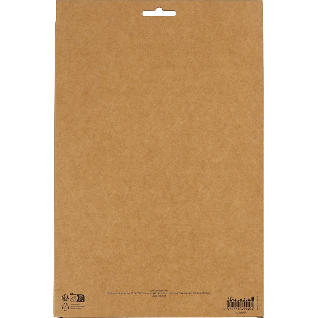Crepe Paper, sheet 25x60 cm, Crêpe ratio: 180%, 105 g, standard colours, 8 sheet/ 1 pack [HOB-209003]