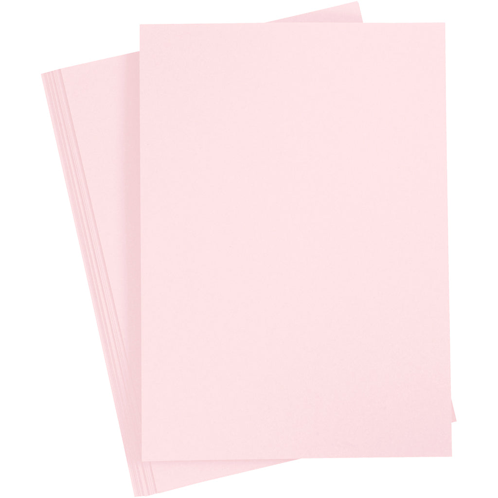 Card, A4, sheet 210x297 mm, 210 g, light rose, 10 sheet
