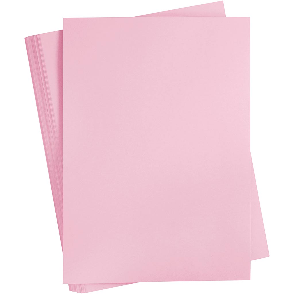 Card, A2, sheet 420x594 mm, 180 g, light pink, 100 sheet