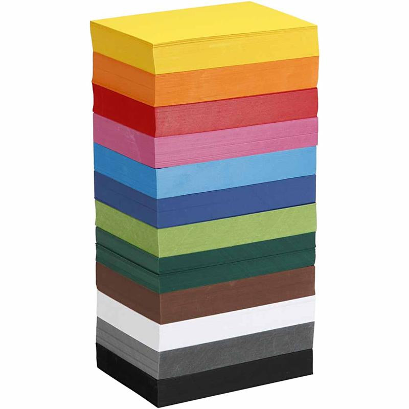 Coloured Card, A6, sheet 105x148 mm, 180 g, assorted colours, 12x100 sheet
