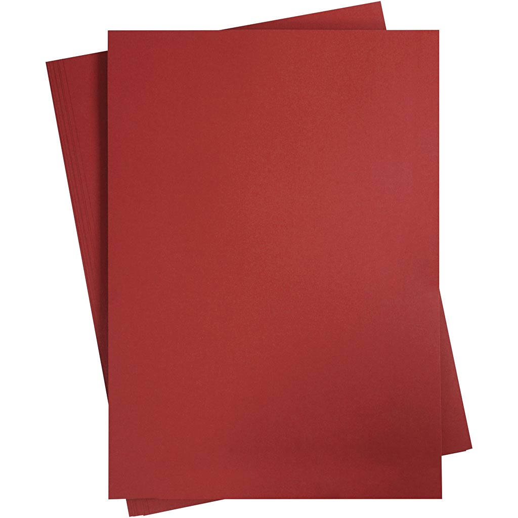 Card, A2, sheet 420x594 mm, 180 g, dark red, 10 sheet