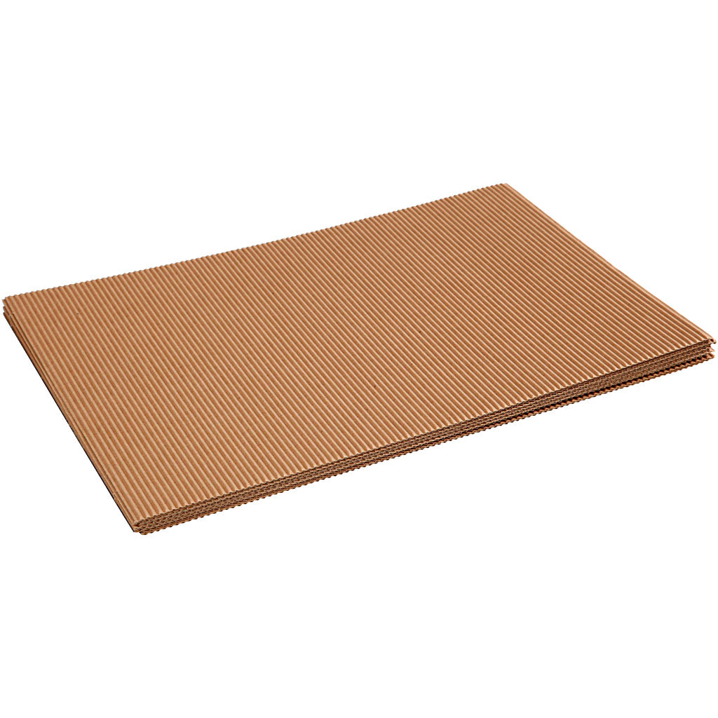 Corrugated Card, sheet 25x35 cm, 120 g, 10 sheet