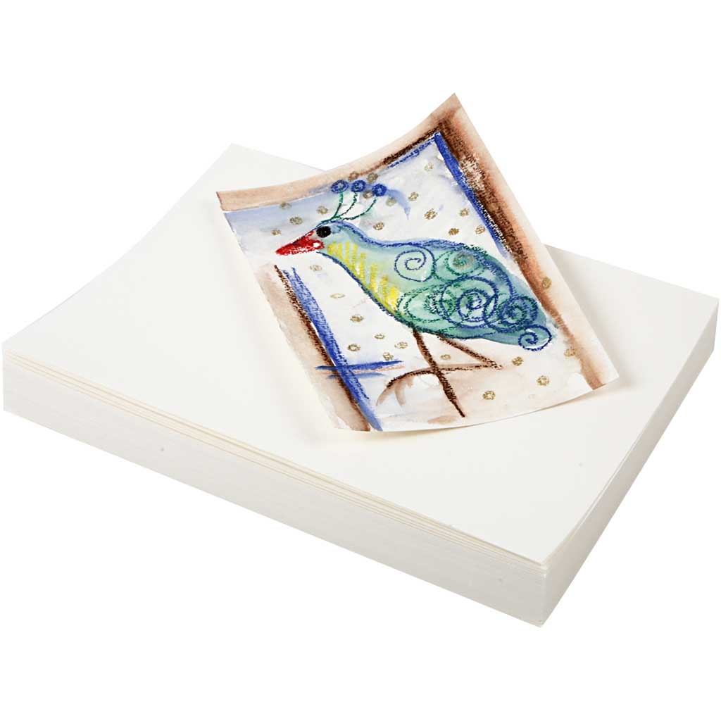 Watercolour Paper, A5, sheet 148x210 mm, 200 g, white, 100 sheet/ 1 pack [HOB-22401]