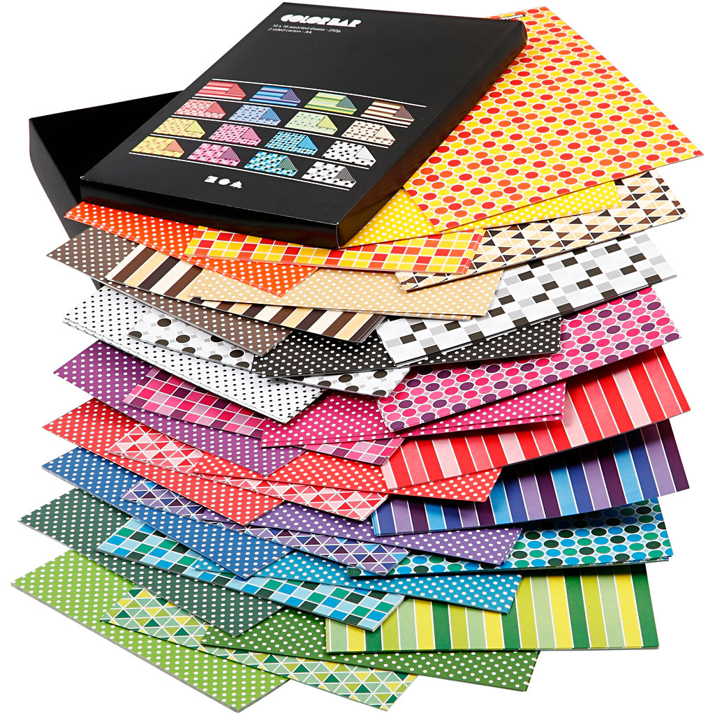 Color Bar Paper, A4, 210x297 mm, 100 g, assorted colours, 16x10sheet