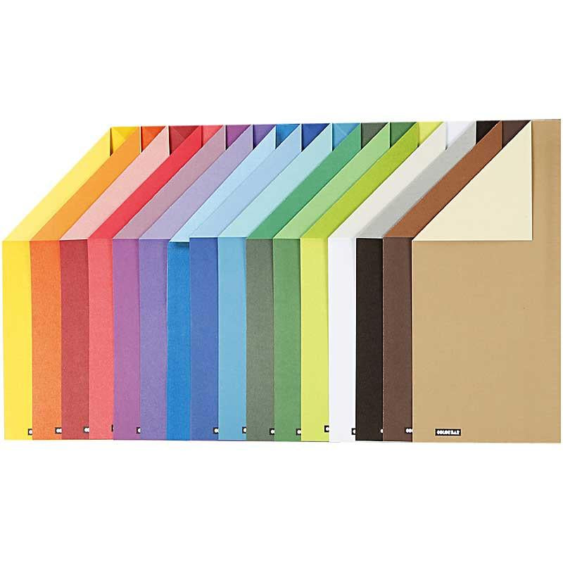 Color Bar Card, A4, sheet 210x297 mm, 250 g, 16 ass sheets