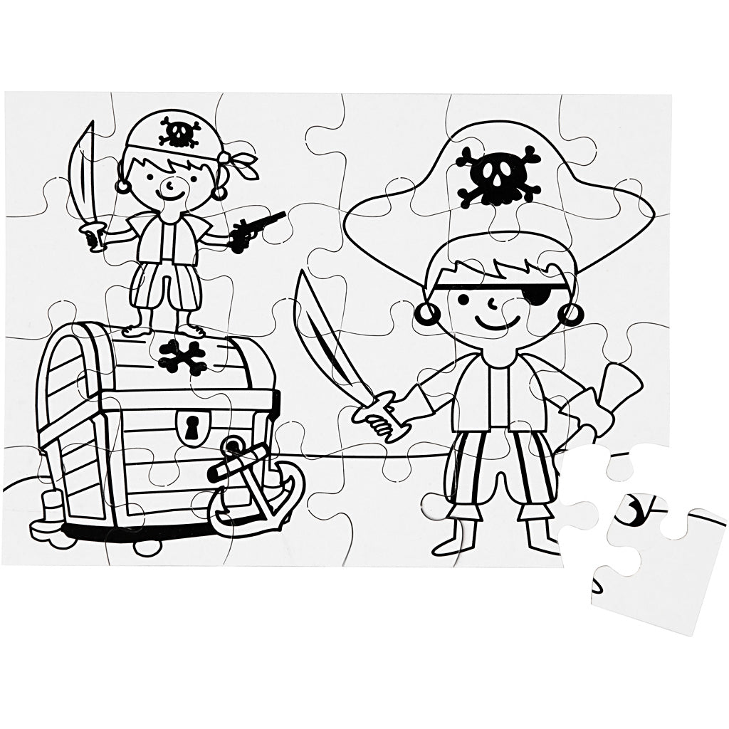 Jigsaw Puzzle, size 15x21 cm, white, 16x24 puzzle pieces, 16 pc