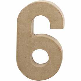 Number, 6, H: 20,5 cm, W: 11,5 cm, thickness 2,6 cm, 1 pc [HOB-26634]