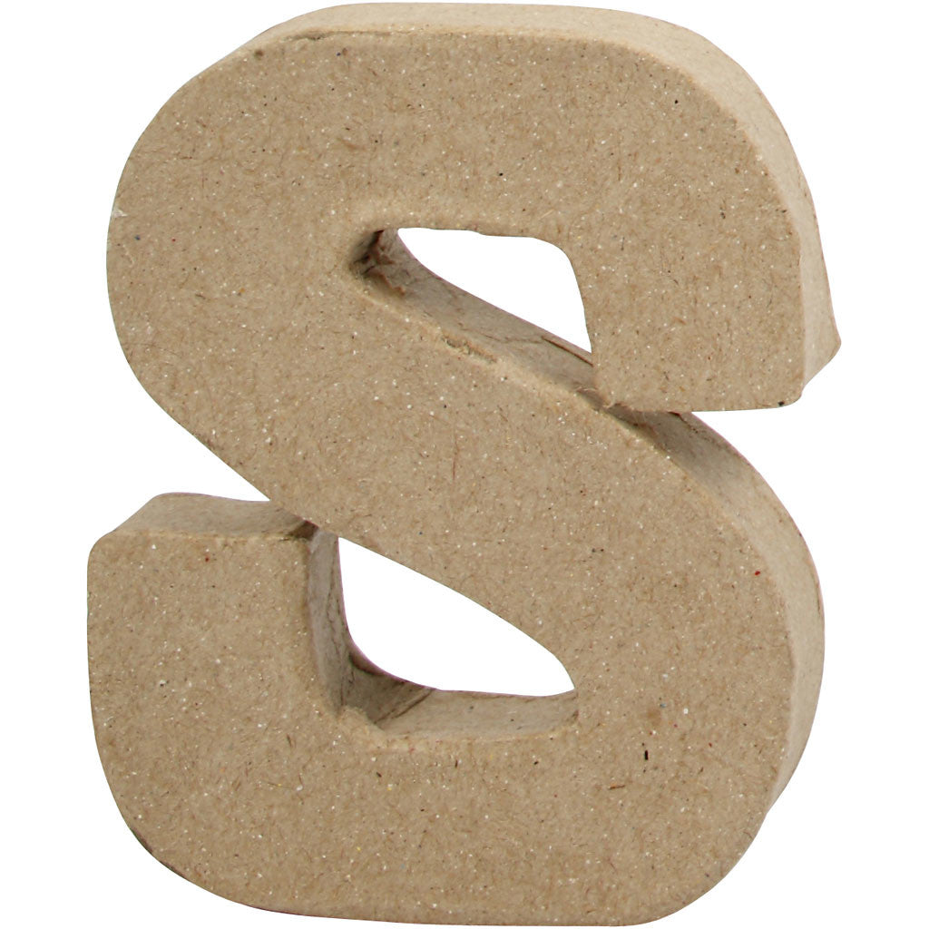 Letter, S, H: 10 cm, W: 8 cm, thickness 1,7 cm, 1 pc [HOB-26657]