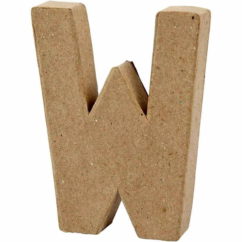 Letter, W, H: 10 cm, W: 8,3 cm, thickness 1,7 cm, 1 pc [HOB-26661]