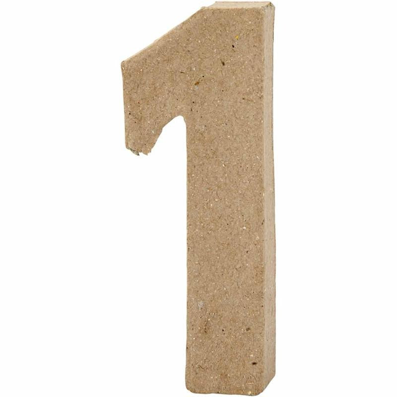 Number, 1, H: 10 cm, W: 3,5 cm, thickness 1,7 cm, 1 pc [HOB-26668]