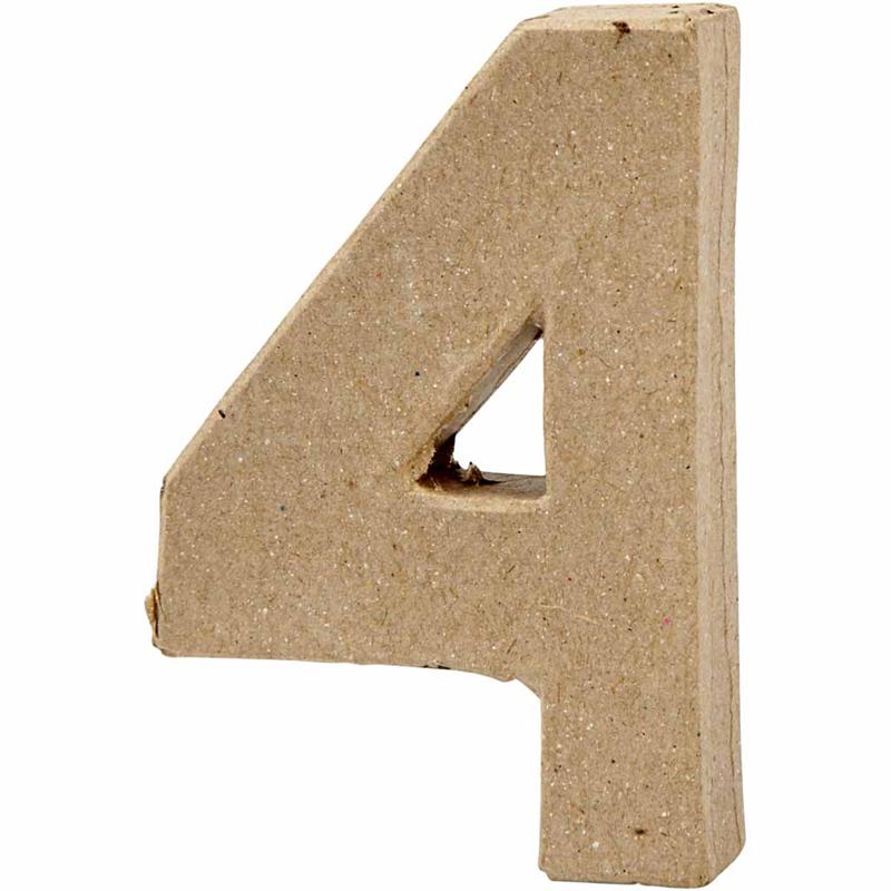 Number, 4, H: 10 cm, W: 6,8 cm, thickness 1,7 cm, 1 pc [HOB-26671]