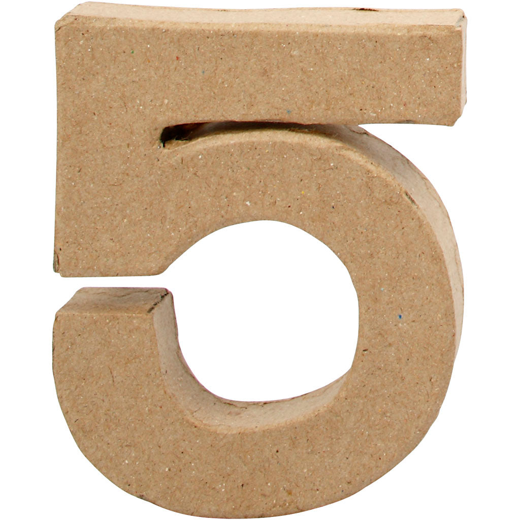 Number, 5, H: 10 cm, W: 8,5 cm, thickness 1,7 cm, 1 pc [HOB-26672]