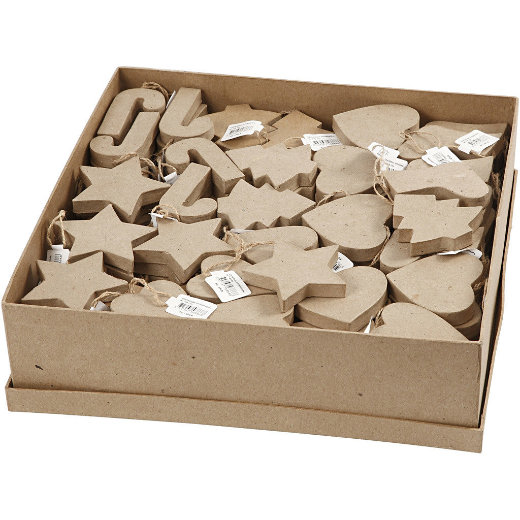 Christmas Ornaments, H: 7-8 cm, 174 pc/ 1 pack [HOB-26702]