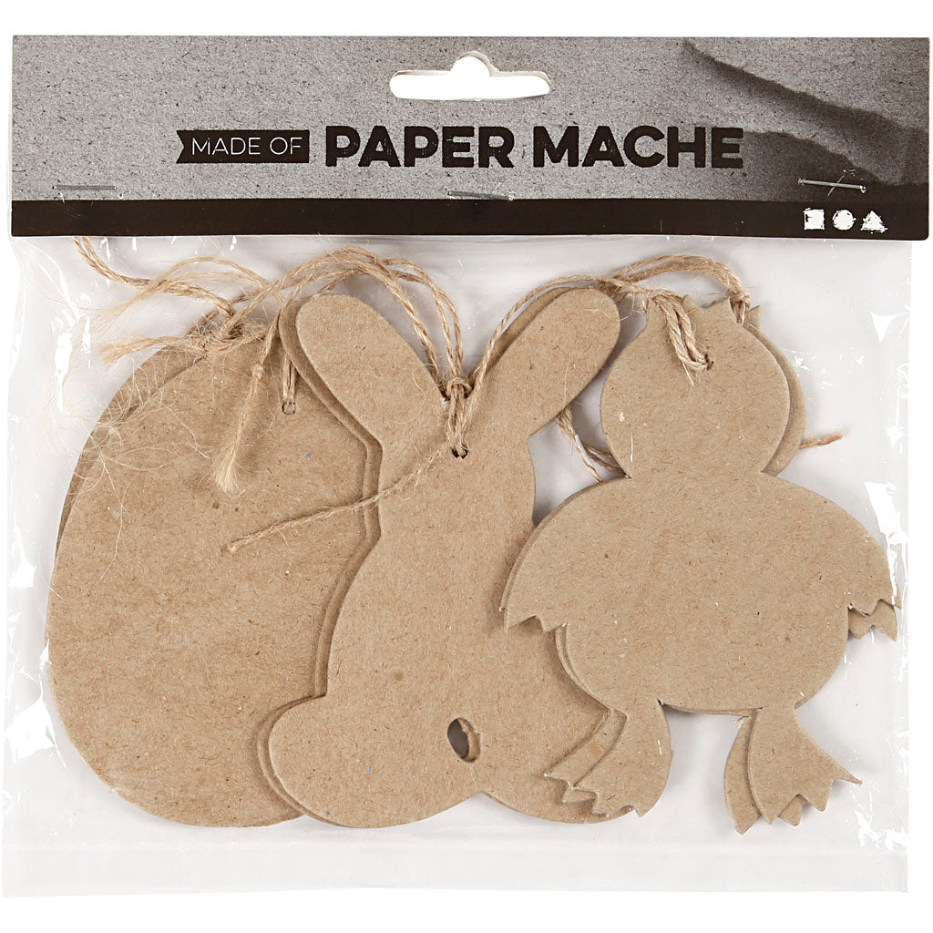 Easter Ornaments, bunny, chicken, eggs, H: 10 cm, 6 pc/ 1 pack [HOB-267343]