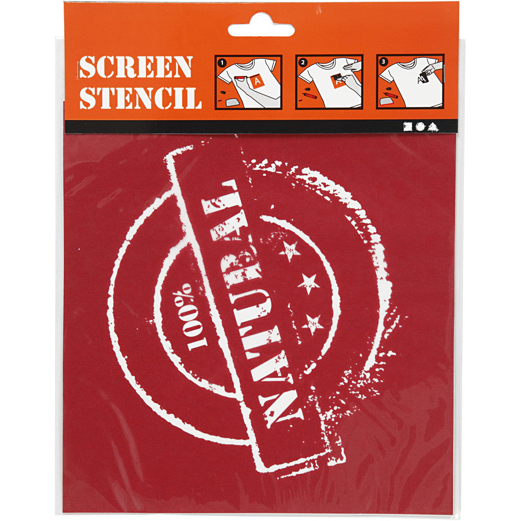Screen Stencils, natural, sheet 20x22 cm, 1 sheet [HOB-27056]