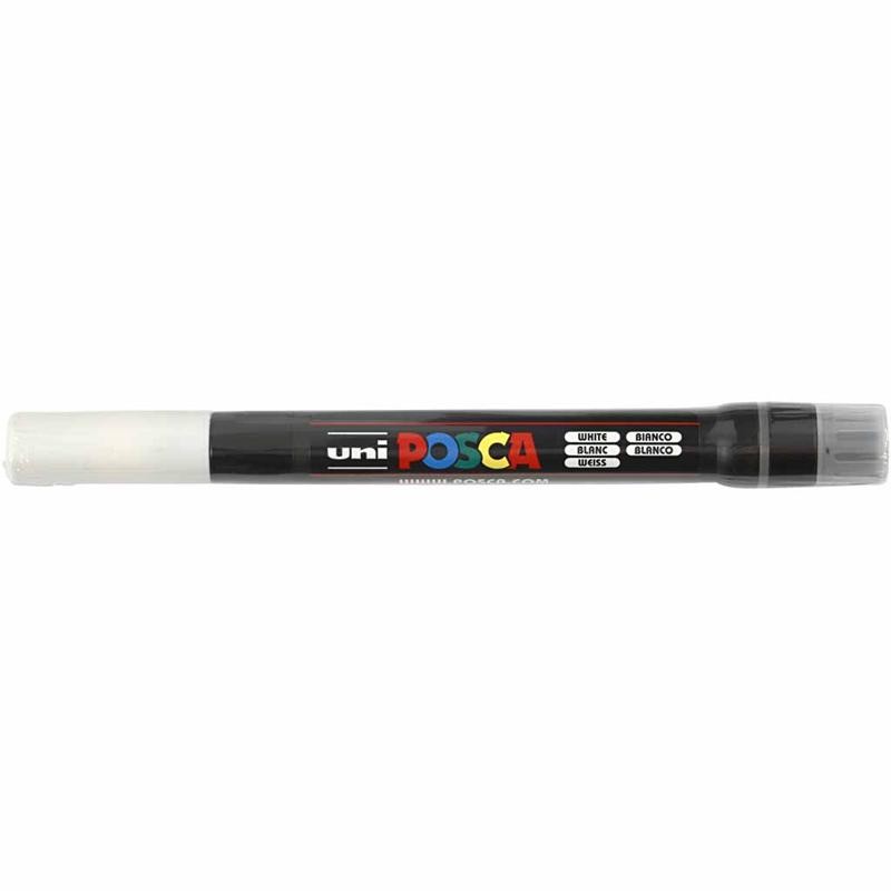 Posca Marker, no. PCF350, line 1-10 mm, brush, white, 1 pc [HOB-271052]