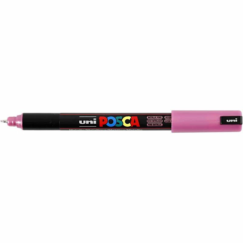 Posca Marker, no. PC-1MR, line 0,7 mm, extra-fine, metallic pink, 1 pc [HOB-272850]