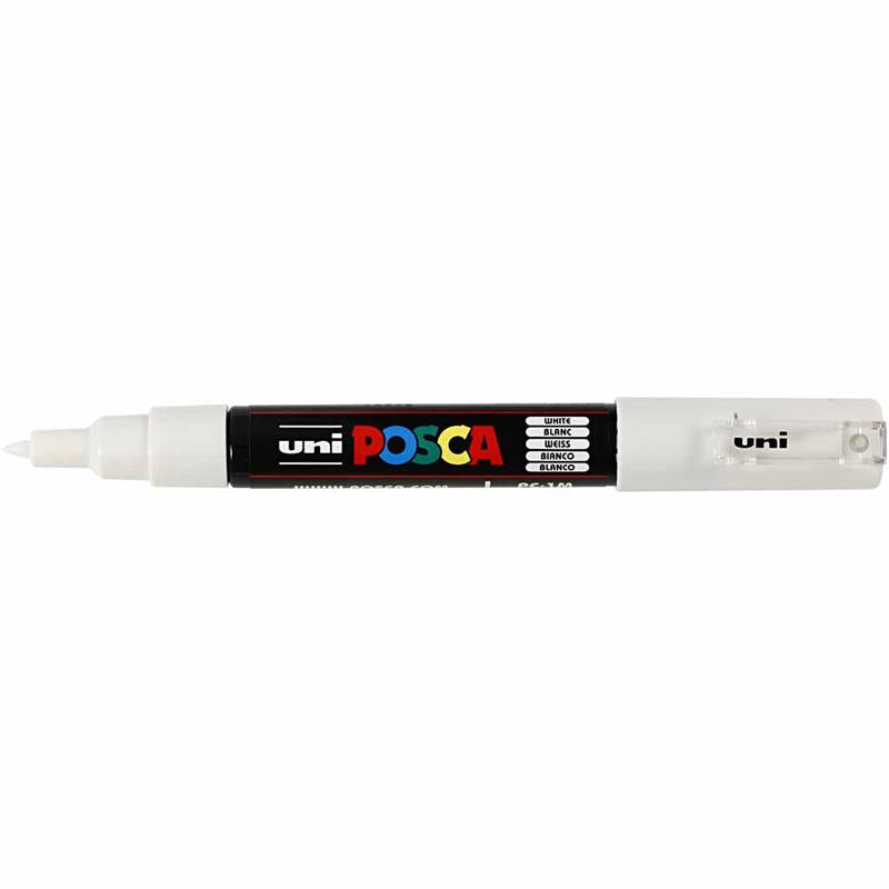 Posca Marker, no. PC-1M, line 0,7 mm, extra-fine, white, 1 pc [HOB-273052]