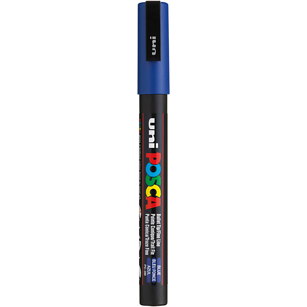 Posca Marker, no. PC-3M, line 0,9-1,3 mm, fine, blue