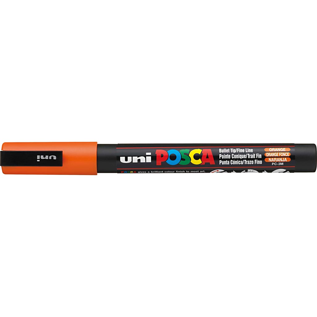 Posca Marker, no. PC-3M, line 0,9-1,3 mm, fine, orange, 1 pc [HOB-274054]