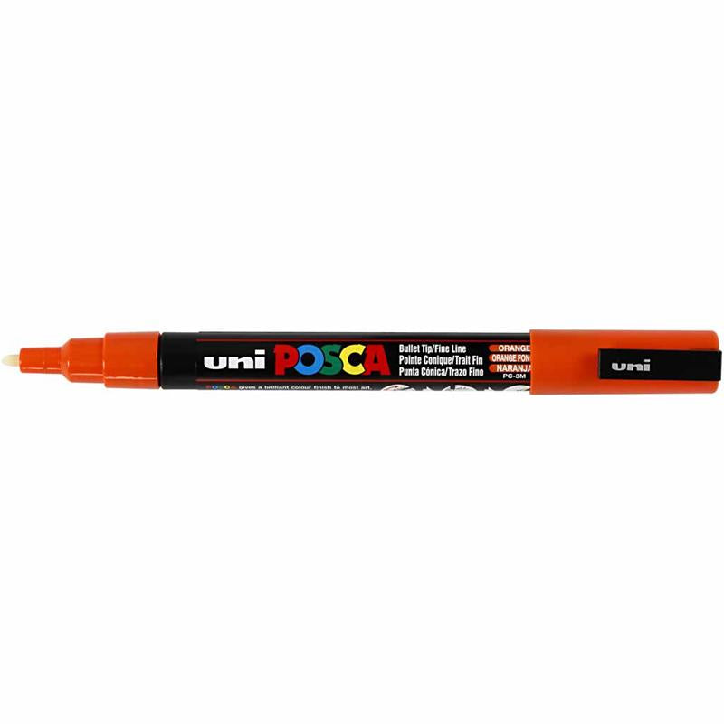 Posca Marker, no. PC-3M, line 0,9-1,3 mm, fine, orange, 1 pc [HOB-274054]