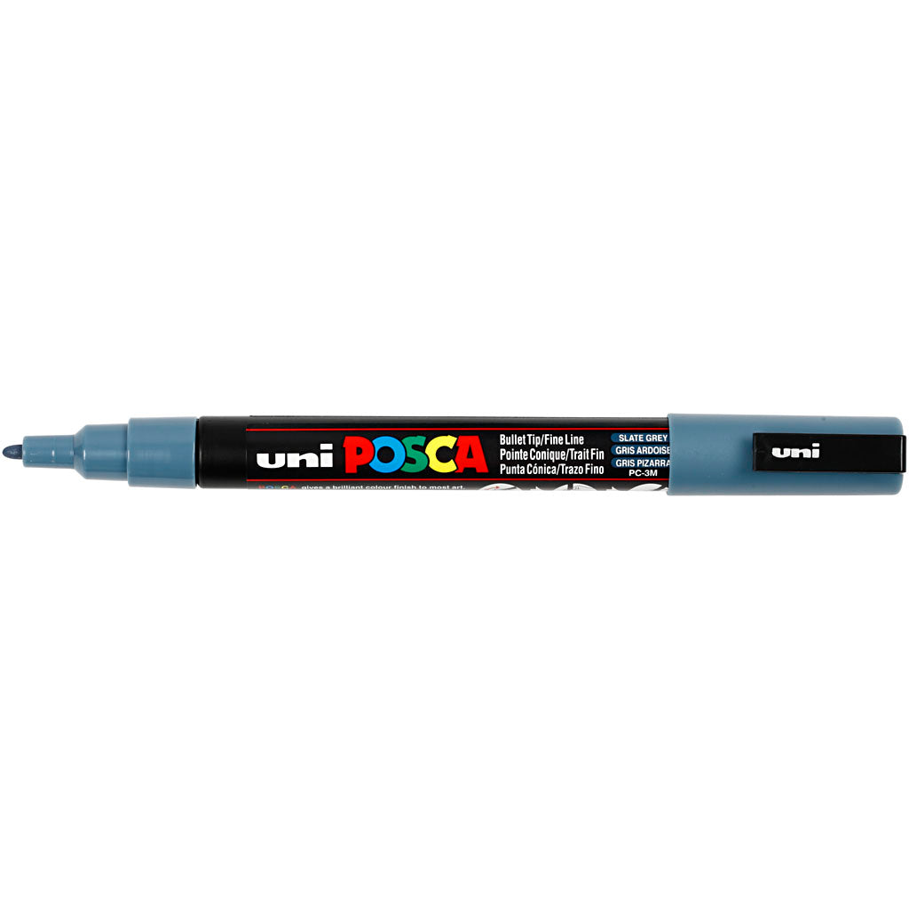 Posca Marker, no. PC-3M, line 0,9-1,3 mm, fine, slate grey, 1 pc [HOB-274096]