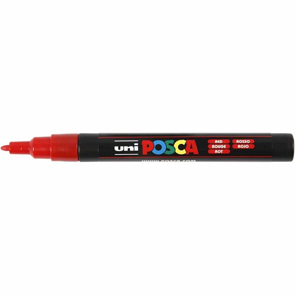 Posca Marker, no. PC-3M, line 0,9-1,3 mm, fine, assorted colours, 12 pc/ 1 pack [HOB-274900]
