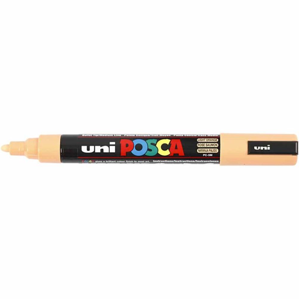 Posca Marker, no. PC-5M, line 2,5 mm, medium, pale orange, 1 pc [HOB-276030]