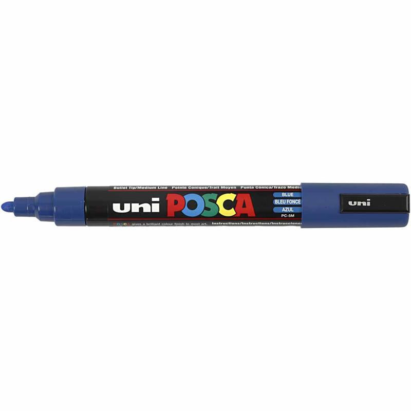 Posca Marker, no. PC-5M, line 2,5 mm, medium, blue, 1 pc [HOB-276041]