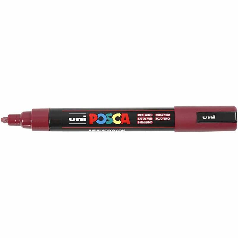 Posca Marker, no. PC-5M, line 2,5 mm, medium, red wine, 1 pc [HOB-276050]