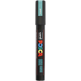 Posca Marker, no. PC-5M, line 2,5 mm, medium, metallic green, 1 pc [HOB-276870]