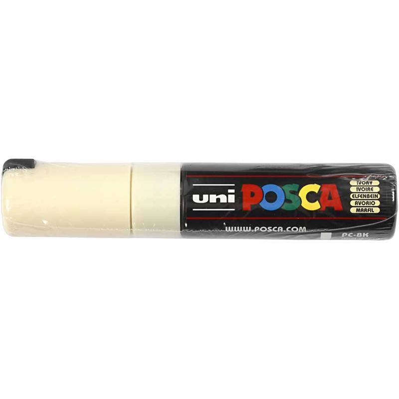 Posca Marker, no. PC-8K, line 8 mm, broad, ivory, 1 pc [HOB-278019]