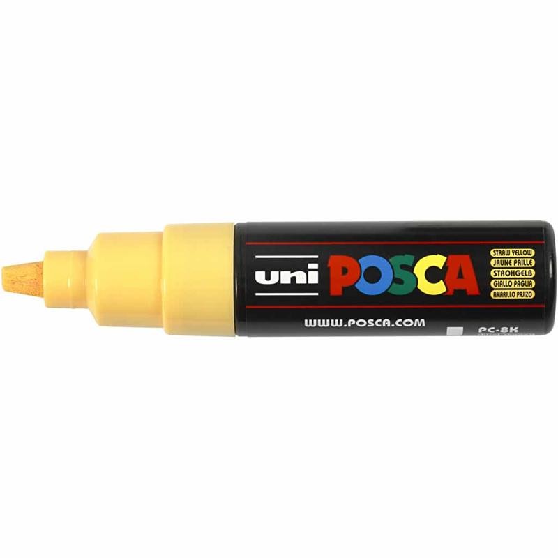 Posca Marker, no. PC-8K, line 8 mm, broad, straw yellow, 1 pc [HOB-278038]
