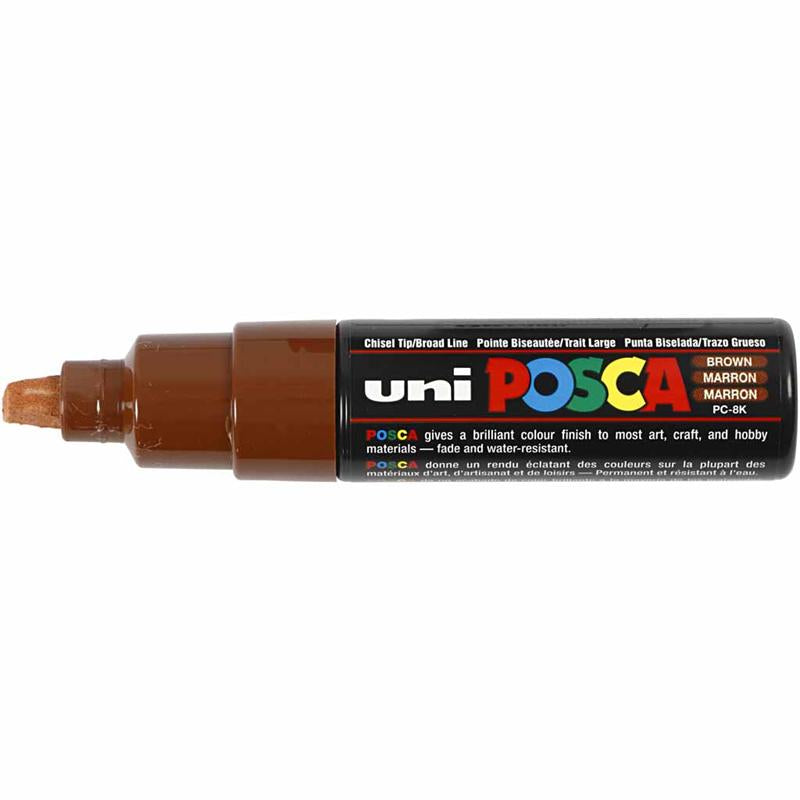 Posca Marker, no. PC-8K, line 8 mm, broad, brown, 1 pc [HOB-278045]