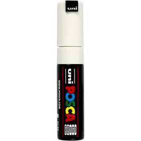 Posca Marker, no. PC-8K, line 8 mm, broad, white, 1 pc [HOB-278052]