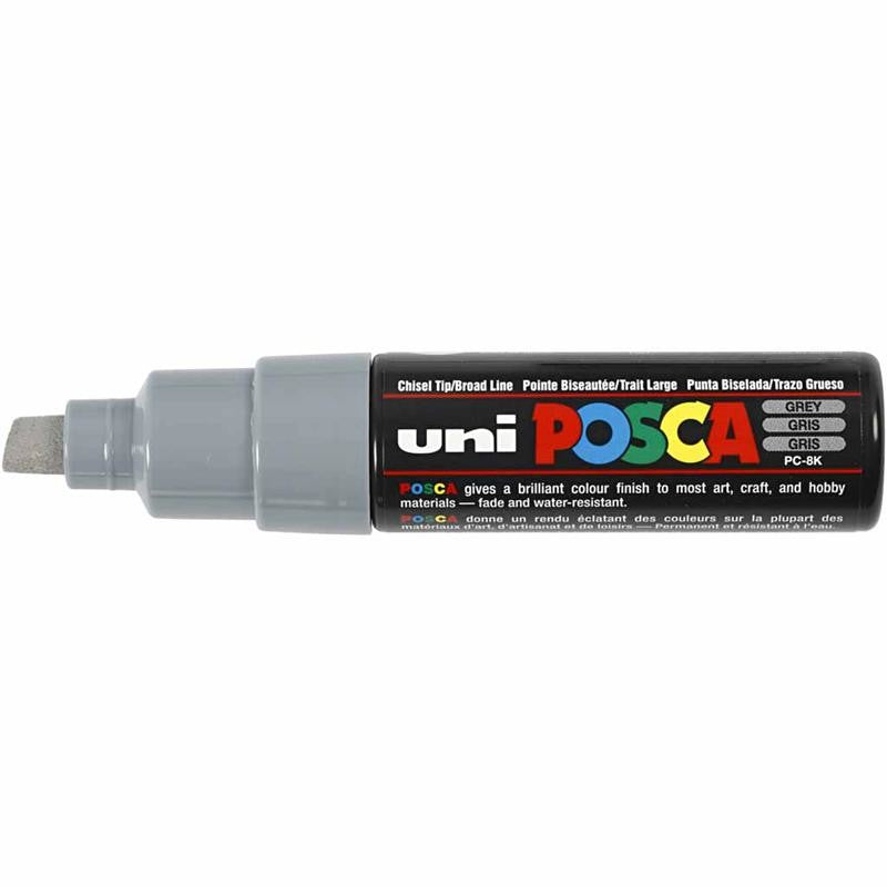 Posca Marker, no. PC-8K, line 8 mm, broad, grey, 1 pc [HOB-278095]
