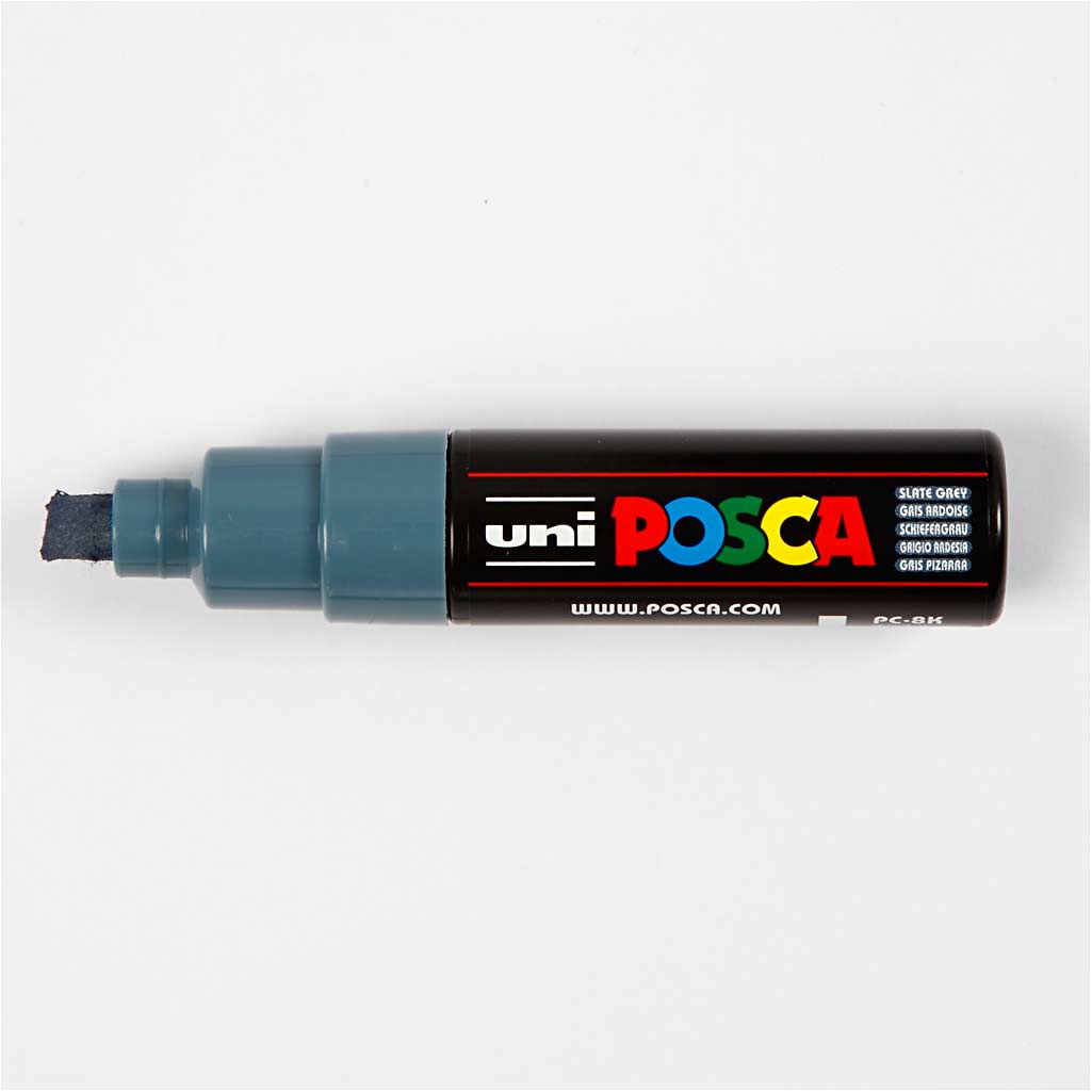 Posca Marker, no. PC-8K, line 8 mm, broad, slate grey, 1 pc [HOB-278096]