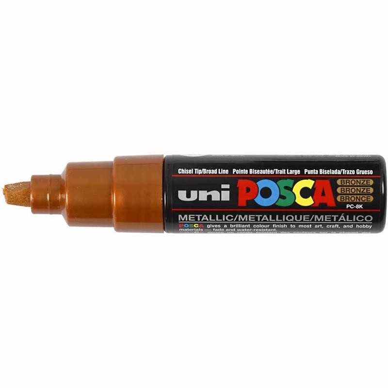 Posca Marker, no. PC-8K, line 8 mm, broad, bronze, 1 pc [HOB-278820]