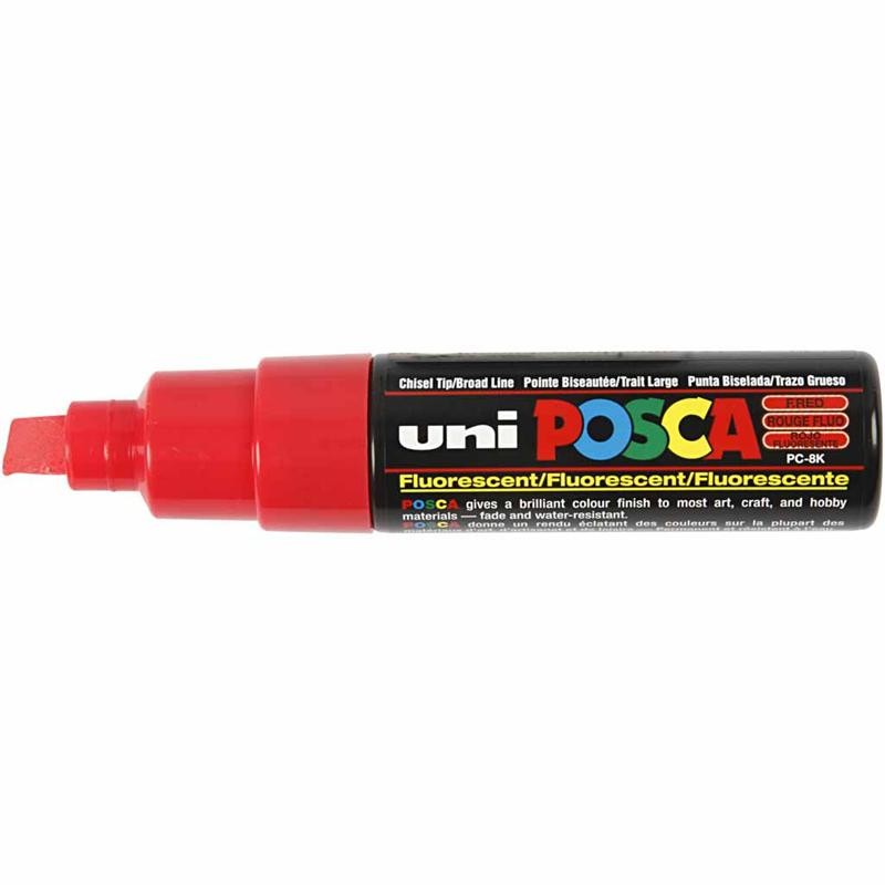 Posca Marker, no. PC-8K, line 8 mm, broad, semi opaque, assorted colours, 6 pc/ 1 pack [HOB-278900]