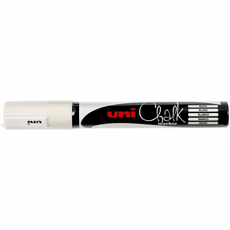 Chalk Pen, line 1,8-2,5 mm, white, 1 pc [HOB-279901]