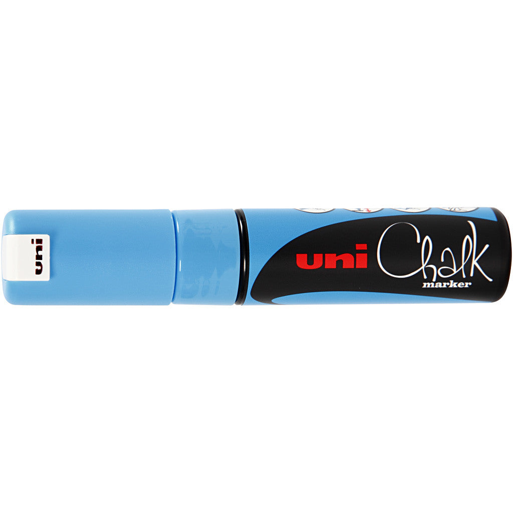 Chalk Pen, line 8 mm, light blue, 1 pc [HOB-279957]