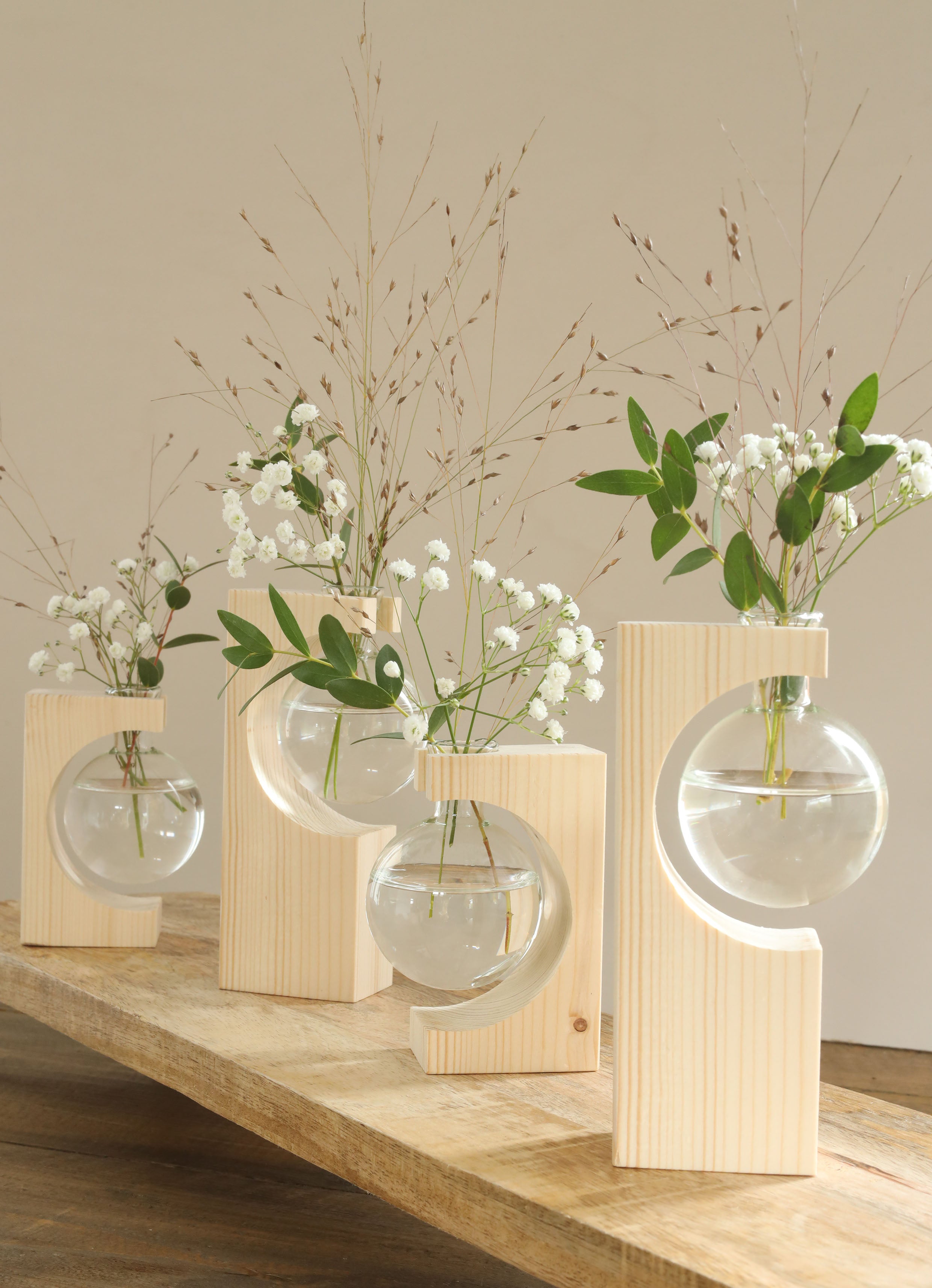 Ball Vase Dori l.5,5 x w.4 x h.14,5cm (6 pcs) [IFS-28002]