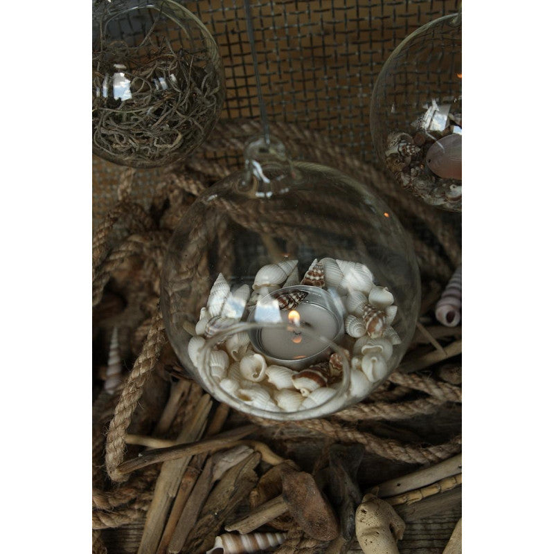 Glass Ball for Tealight Ø8cm x 8cm (6 pcs) [IFS-28050]